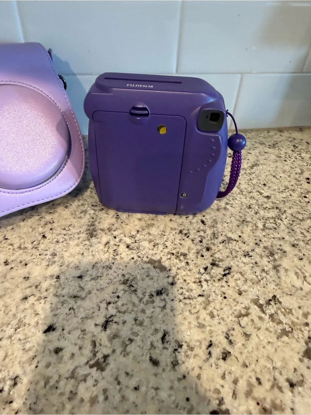 Fujifilm Instax Mini 8 Instant Camera with Purple Carry Case